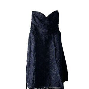 Marina Dress Size 14 Strapless Party Dress Navy Lace